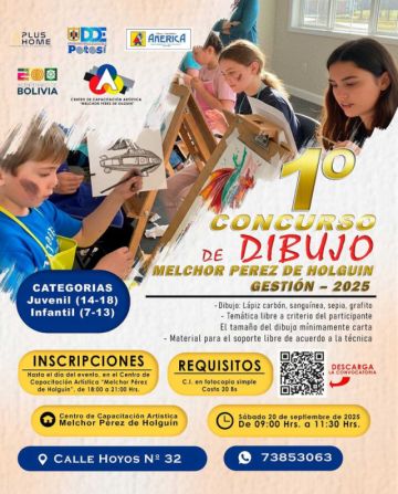 Convocan a concurso de dibujo “Melchor Pérez de Holguín”
