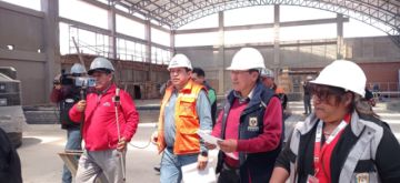 Construcción del mercado Chuquimia tiene avance del 92 por ciento