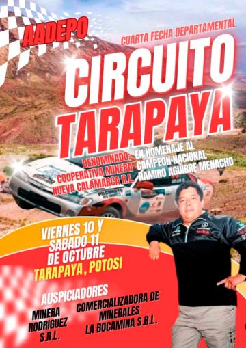 Tarapaya albergará la cuarta carrera de automovilismo