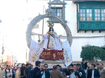 Nuestra Señora de La Merced recorrió Potosí en procesión