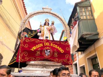 Virgen del Rosario vive su triduo previo a su tradicional procesión