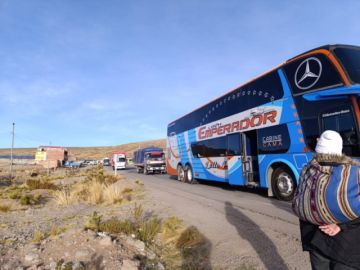 El camino entre Potosí y Oruro está interrumpido