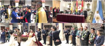 El acto central fue en el edificio donde hace 200 años, Bolívar recibió a los diplomáticos argentinos.