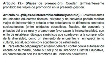 Viajes de estudio deben adecuarse a la norma y son solo hasta octubre