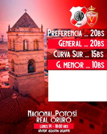 Entradas para el choque de hoy tienen un costo general de Bs 20