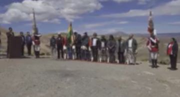 Recrearon el momento en el que Simón Bolívar subió al Cerro Rico de Potosí