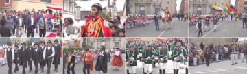 Se recreó la entrada triunfal del libertador de naciones por las calles del centro de la ciudad de Potosí.