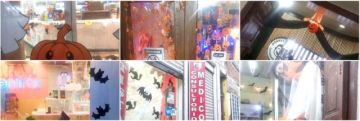 Los locales comerciales de la ciudad se visten de color en Halloween