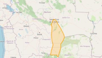 Senamhi activa alerta por vientos en Santa Cruz, Tarija y Chuquisaca