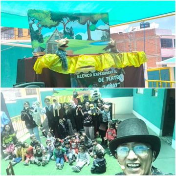 Elenco Wiñay llevó títeres y cuenta cuentos a los niños