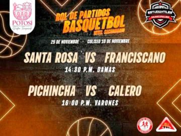 Santa Rosa-Franciscano y Pichincha-Calero luchan por el título de básquetbol