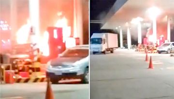 Explosión de un vehículo  deja dos personas heridas