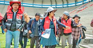 Denuncian a Eva Copa por obras del estadio de El Alto