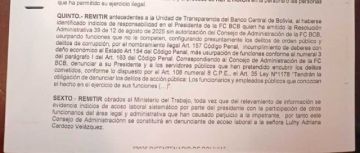 Presidente de la FcBcb es remitido a Transparencia