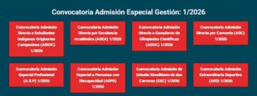 Admisiones especiales cierran el 9 de enero