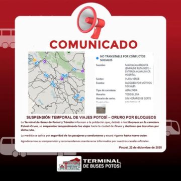 Terminal de Buses de Potosí solo autoriza viajes a Sucre y Villazón