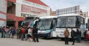 Las únicas llegadas terrestres a Sucre fueron desde Tupiza y Villazón