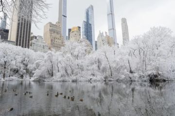 New York se pinta de nieve para las fiestas de fin de año