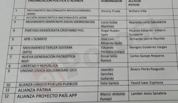 Por lo menos una docena de organizaciones se presentaron en Potosí para las subnacionales