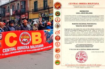 COB convoca la marcha ‘Bolivia No Se Vende’ desde Calamarca el sábado