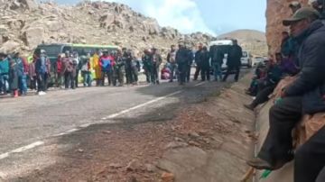 Reportan bloqueo en el norte potosino