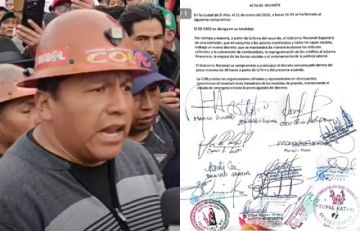 Mario Argollo dirigente de la COB, celebró el objetivo alcanzado tras las movilizaciones sociales