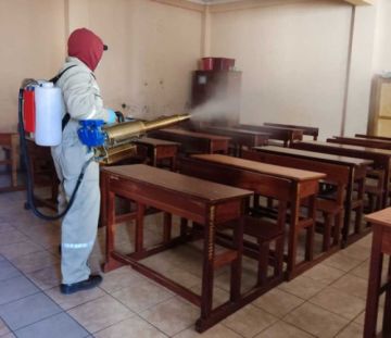 Anuncian desinfección de escuelas hasta el 30 de enero