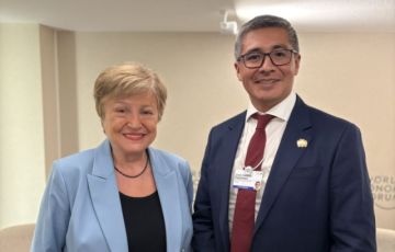 Directora del FMI se reúne con Espinoza y expresa su respaldo al Gobierno boliviano