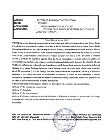 En audiencia de amparo se define la suerte del Gobierno Municipal