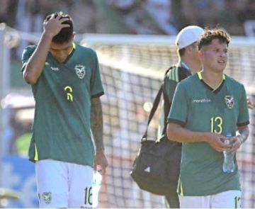 El lamento de los jugadores de la Verde al final del cotejo.