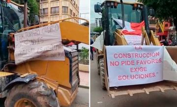 Sector construcción protesta en demanda de actualización de precios en obras públicas