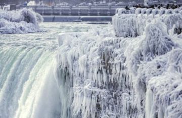 Las Cataratas del Niágara se congelan tras una ola de frío extremo en Canadá y EEUU