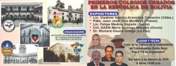 Los colegios más antiguos de Bolivia presentarán su historia en Cochabamba