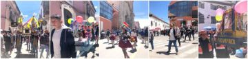 Una vez concluida la Bajada del Tata Q'aqcha, el domingo fue la jornada de acción de gracias y posterior desfile de las imágenes y sus cooperativas.