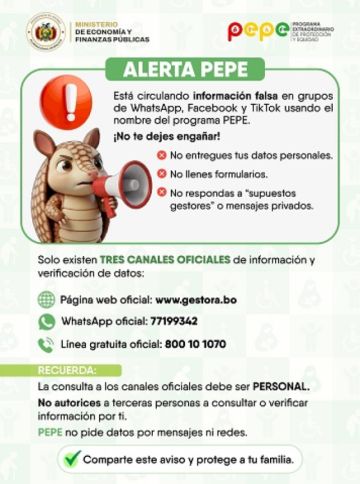 Estafadores usan nombre del Programa PEPE para robar datos personales