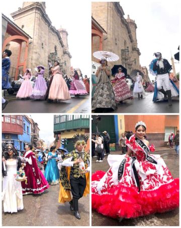 Los artistas recorrieron las calles del centro histórico.