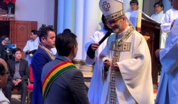 Paz y Lara coinciden en el Te Deum por el aniversario de Oruro