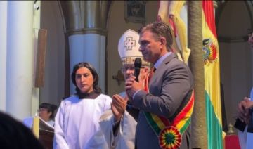 El presidente Paz anuncia recursos para la restauración del templo del Socavón