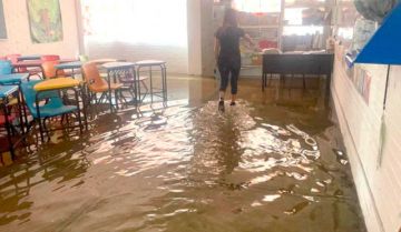 Mantienen vigilancia a efectos de lluvias en entornos escolares