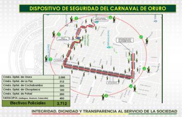 Policía desplegó operativo de seguridad en La Paz y Oruro
