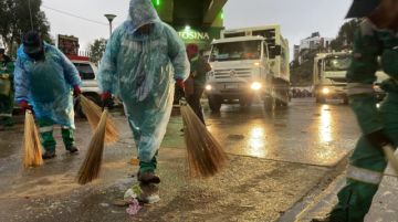 Emap realizó la limpieza en los recorridos de entradas carnavaleras