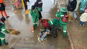 Emap realizó la limpieza en los recorridos de entradas carnavaleras