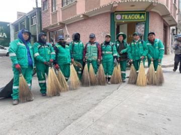 Emap realizó la limpieza en los recorridos de entradas carnavaleras