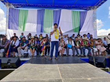 Evo Morales reaparece en su bastión tras más de un mes de ausencia en actos públicos