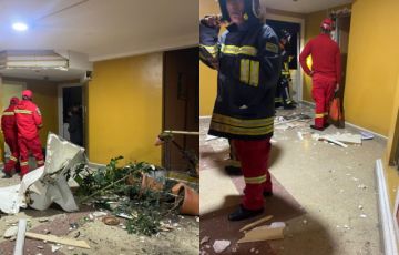 Deflagración de un calefón causa daños materiales en un edificio de La Paz