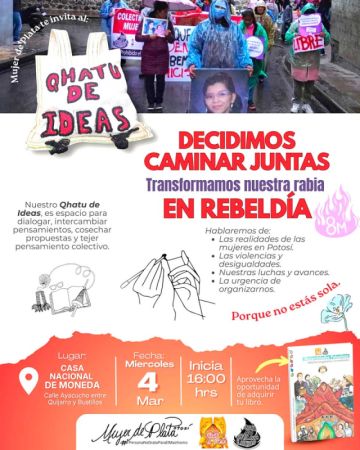 Invitan al "Qhatu de Ideas" en la Casa de Moneda para hablar de las mujeres