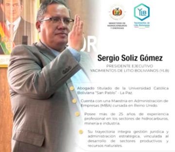 Sergio Soliz asume como  nuevo presidente de YLB