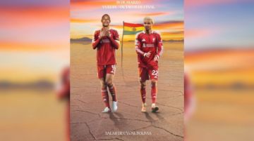 Liverpool promociona su partido de la Champions en el Salar de Uyuni