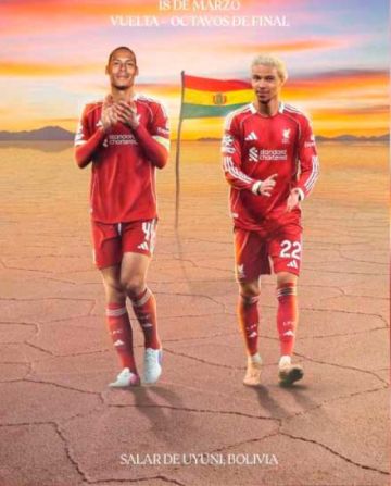 Liverpool sorprende con una imagen del Salar de Uyuni