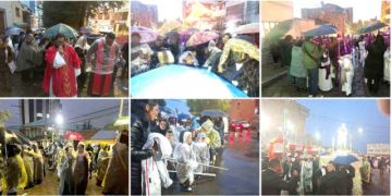 Estudiantes de diferentes cursos participaron del recorrido y fueron sorprendidos por la lluvia.